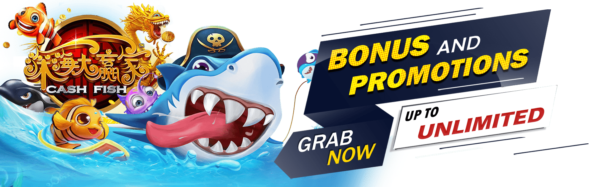 cash fish bonus and promotion banner